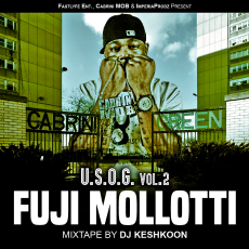 Pochette de la Mixtape de Fuji Mollotti - USOG vol.2. Réalisé par Keshkoon.