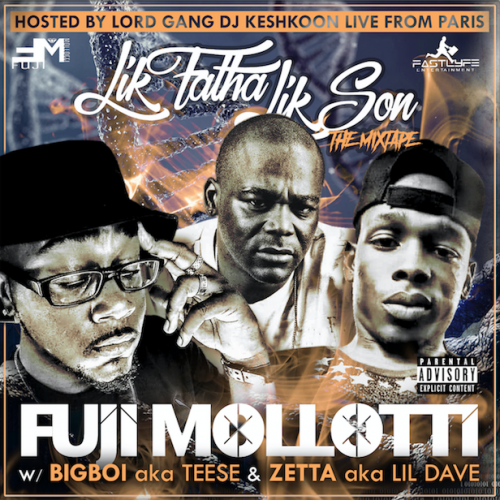 Pochette de la Mixtape Lik Fatha Lik Son de Fuji Mollotti, réalisé par Keshkoon.