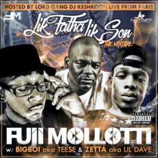 Pochette de la Mixtape de Fuji Mollotti - Lik Fatha Lik Son. Réalisé par Keshkoon.